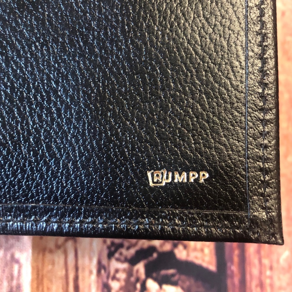 LAST CHANCE‼️Vintage Rumpp Black Cowhide Wallet - Picture 3 of 8